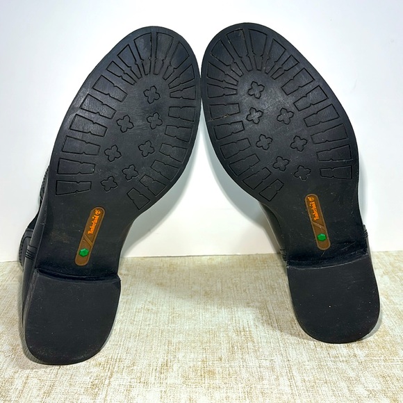 Timberland Ladies "Savin Hill" #8669A Black Leather Pull on Boots - Size 7.5 - Picture 7 of 12